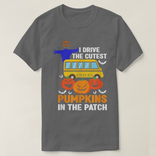 Womens Scary spooky Halloween grappige schoolbusdr T-shirt (Design voorkant)