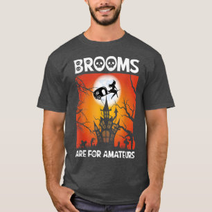 Womens Scary spooky Halloween haunted castle night T-shirt