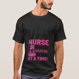 Womens School verpleegster die de wereld één ijspa T-shirt