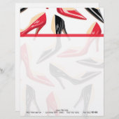 Womens schoten op hoge hoogte Letterhead-briefkeri Briefhoofd Ontwerp (Voorkant / Achterkant)