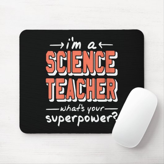 Womens Science Teacher Superwer Funny Nerd Pride V Muismat (Met muis)