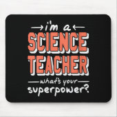 Womens Science Teacher Superwer Funny Nerd Pride V Muismat (Voorkant)
