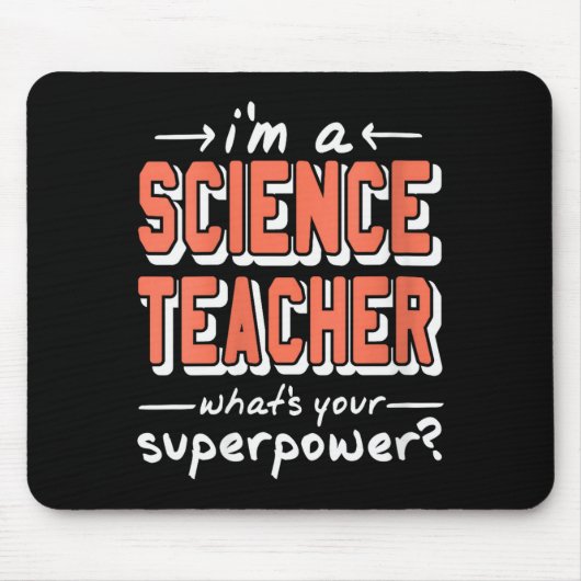 Womens Science Teacher Superwer Funny Nerd Pride V Muismat (Voorkant)