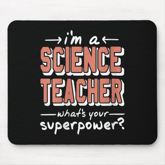 Womens Science Teacher Superwer Funny Nerd Pride V Muismat (Voorkant)