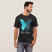 Womens Scleroderma Awareness Blauwgroen Ribbon But T-shirt (Voorkant volledig)