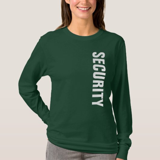 Womens Security TShirts Double Sided Forest Green (Voorkant)