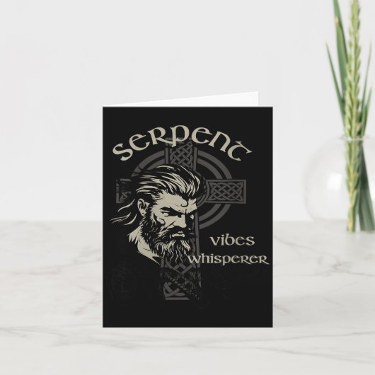 Womens Serpent Vibes Whisperer Nordic Mystic Beard Kaart (Voorkant)