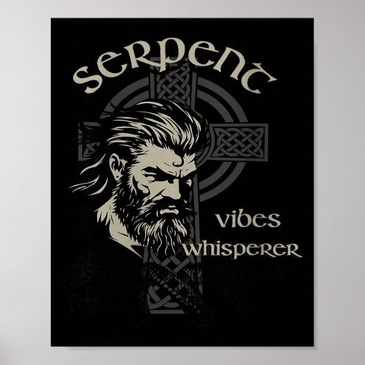 Womens Serpent Vibes Whisperer Nordic Mystic Beard Poster (Voorkant)