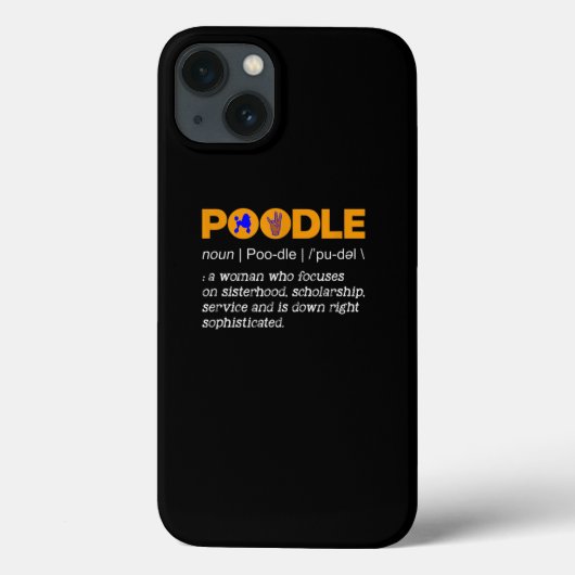 Womens SGRho Sigma 1922 Poodle Noun Gamma Rho Hand Case-Mate iPhone Case (Achterkant)