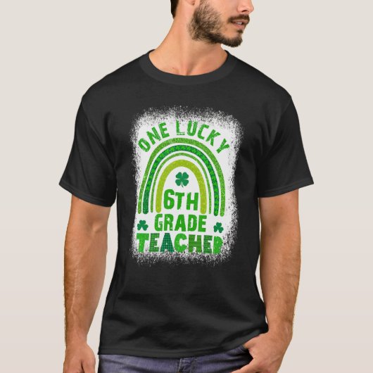 Women's Shamrock One Lucky Teacher St Patrick Day T-shirt (Voorkant)
