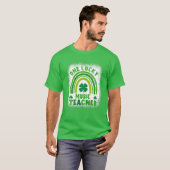 Women's Shamrock One Lucky Teacher St Patrick Day T-shirt (Voorkant volledig)