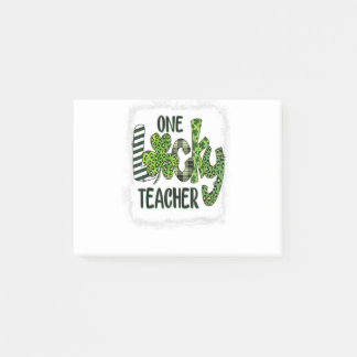 Womens Shamrock One Lucky Teacher St Patrick Post-it® Notes