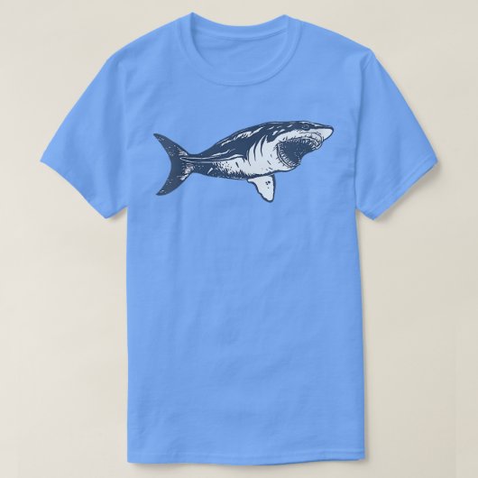 Womens Shark Face Great White Shark VNeck T-shirt (Design voorkant)