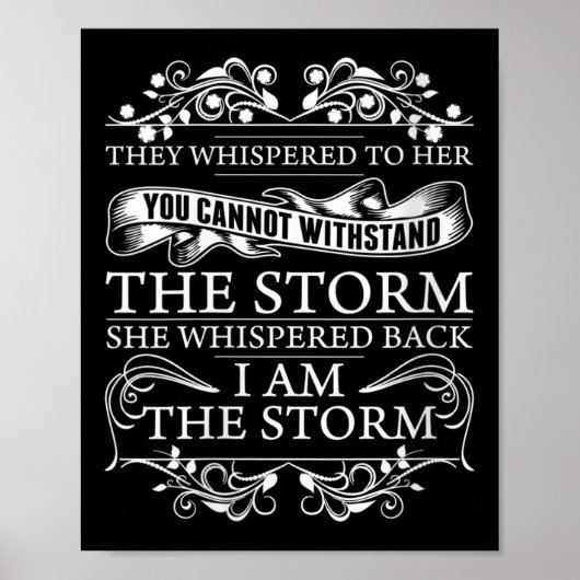 Womens She Whispered Back I Am The Womens Motivati Poster (Voorkant)
