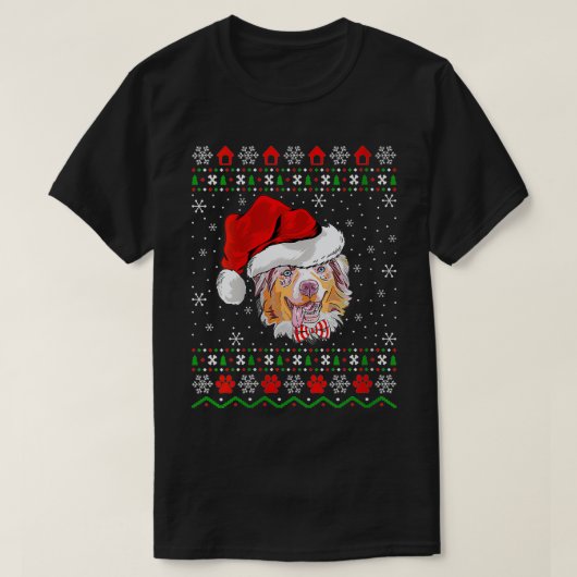 Womens Shepherd Xmas Gift Ugly Australian Shepherd T-shirt (Design voorkant)