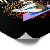 Womens Shih Tzu Funny Yoga Class Design Poster (Hoek)