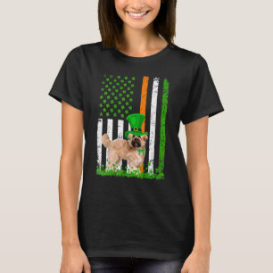Womens Shih Tzu Saint Patrick's Day Dogs American T-shirt