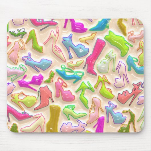 Womens Shoes Collage Muismat (Voorkant)