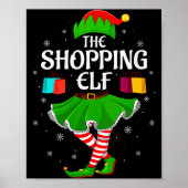 Womens Shopng Elf Christmas Family Girls Women Elf Poster (Voorkant)