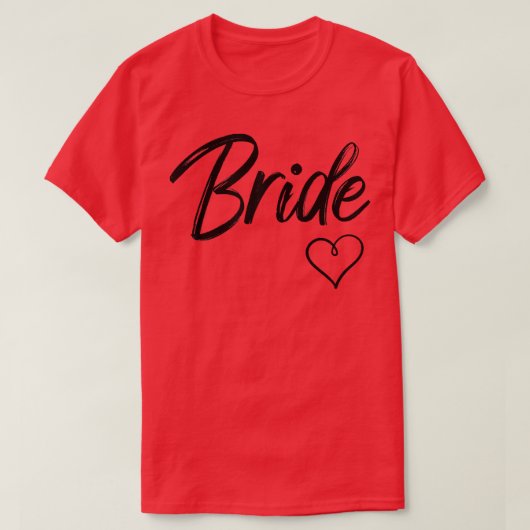 Womens Simple White Bride Wedding Honeymoon Bachel T-shirt (Design voorkant)