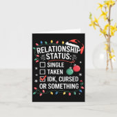 Womens Single Taken Cursed Relationship Status Chr Kaart (Gele Bloem)