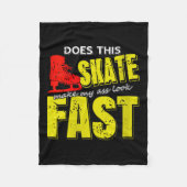 Womens Skate Makes Me Look Fast Bold Funny Ice Ska Fleece Deken (Voorkant)