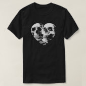 Womens Skeleton Heart Valentijnsdag Gothic Skull T-shirt (Design voorkant)