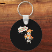 Womens Skeleton Speak Merry Christmas Waer F And H Sleutelhanger (Voorkant)