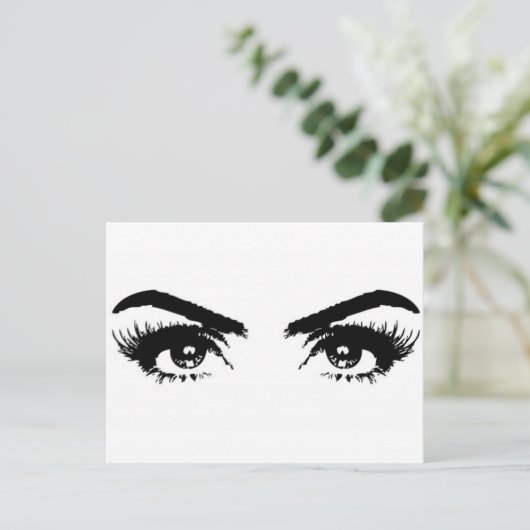 Womens Sketch Eyebrows Briefkaart (Staand voorkant)
