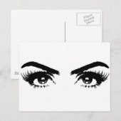 Womens Sketch Eyebrows Briefkaart (Voorkant / Achterkant)