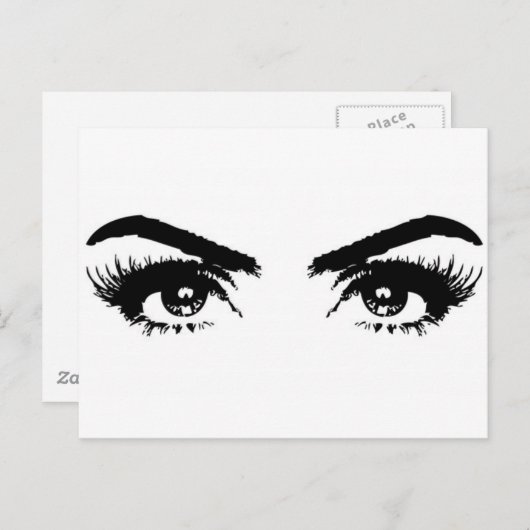 Womens Sketch Eyebrows Briefkaart (Voorkant / Achterkant)