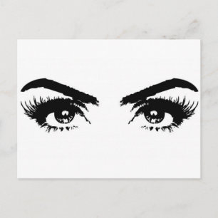 Womens Sketch Eyebrows Briefkaart