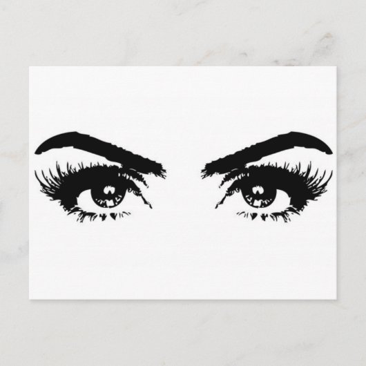 Womens Sketch Eyebrows Briefkaart (Voorkant)