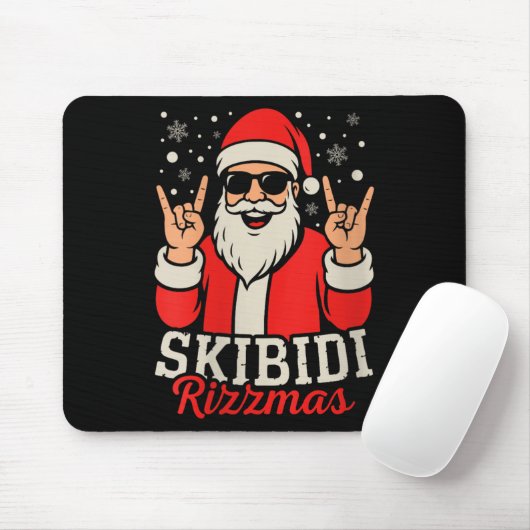 Womens Skibidi Rizzmas Christmas Rizz Santa Claus  Muismat (Met muis)
