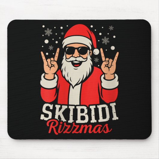 Womens Skibidi Rizzmas Christmas Rizz Santa Claus  Muismat (Voorkant)