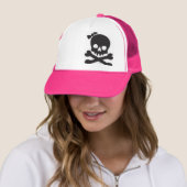 Womens Skull en Crossbones Trucker Pet (In situ)