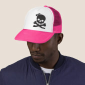 Womens Skull en Crossbones Trucker Pet (In situ)