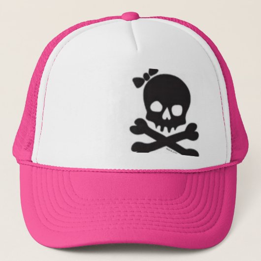 Womens Skull en Crossbones Trucker Pet (Voorkant)