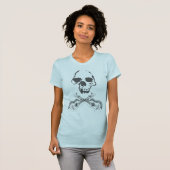 Womens Skull en Guitars T-shirt (Voorkant volledig)