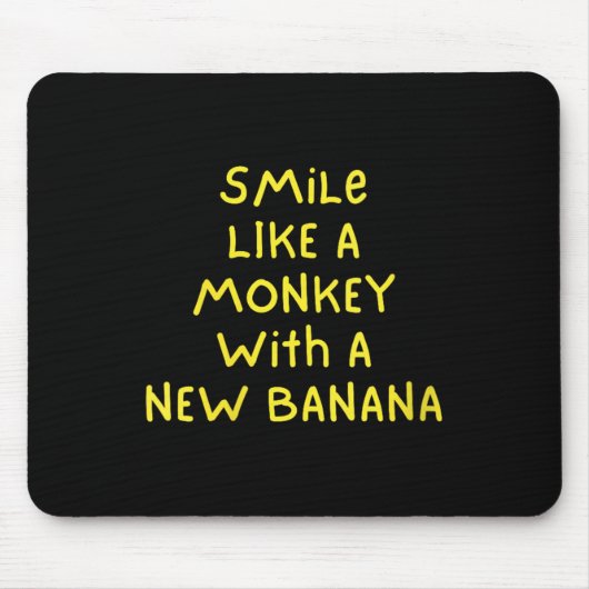 Womens Smile Like A Monkey With A New Banana V-nec Muismat (Voorkant)