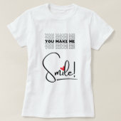 Women's smile T-shirt celebrating Valentine's Day (Design voorkant)