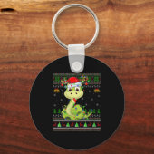 Womens Snake Ugly Christmas Sweaters Reindeer Sant Sleutelhanger (Voorkant)