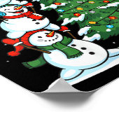 Womens Snowman Candy Cane Christmas Tree Winter Fu Poster (Hoek)