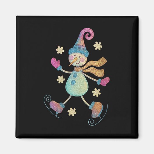 Womens Snowman Christmas 2025 Family Matching Funn Magneet (Voorkant)