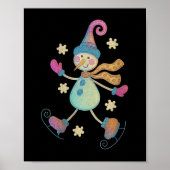 Womens Snowman Christmas 2025 Family Matching Funn Poster (Voorkant)