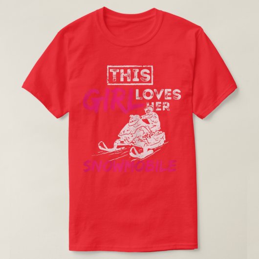 Womens Snowmobile Girl T-shirt (Design voorkant)
