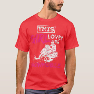 Womens Snowmobile Girl T-shirt