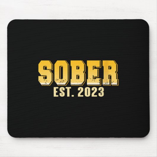 Womens Sober Est 2023 Recovery Journey Pride Miles Muismat (Voorkant)