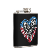 Women's Soccer Heart - Amerikaanse vlag Heupfles (Rechts)