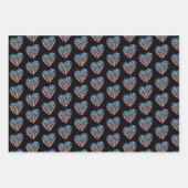 Women's Soccer Heart - Amerikaanse vlag Inpakpapier Vel (Voorkant 2)